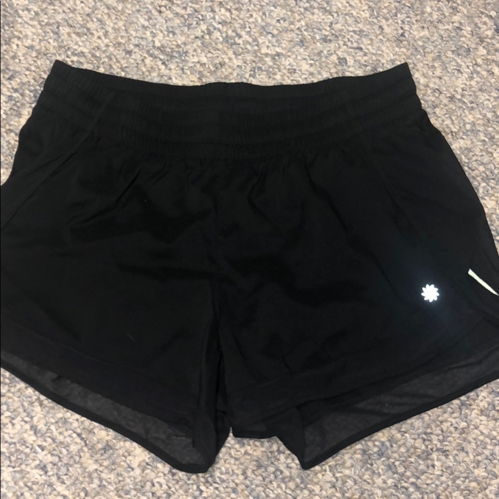 athleta black running shorts